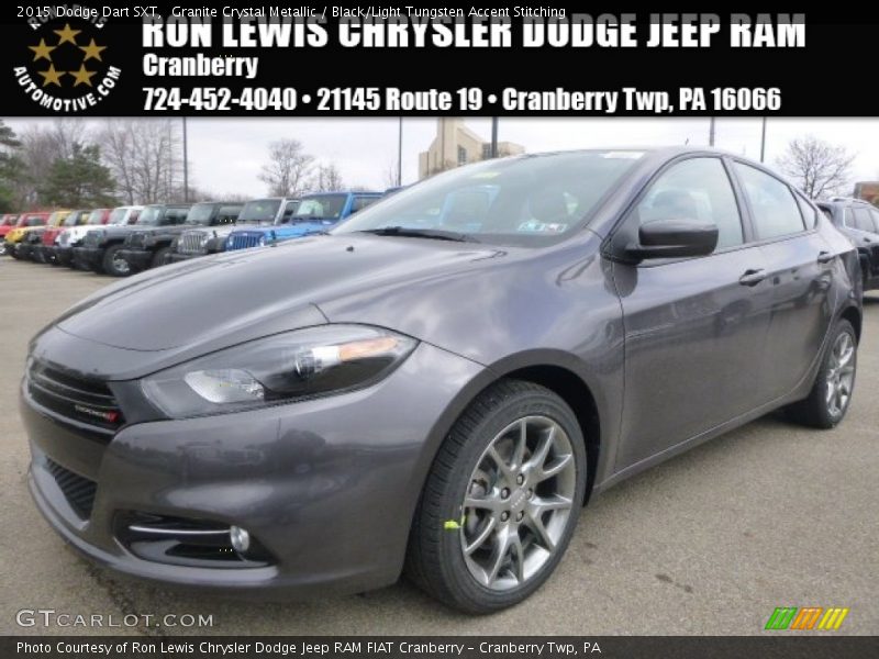 Granite Crystal Metallic / Black/Light Tungsten Accent Stitching 2015 Dodge Dart SXT
