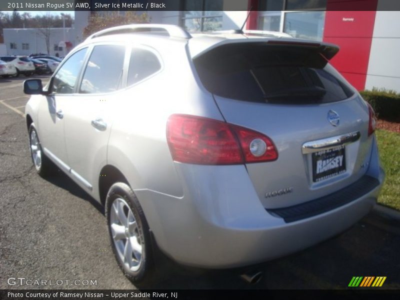 Silver Ice Metallic / Black 2011 Nissan Rogue SV AWD