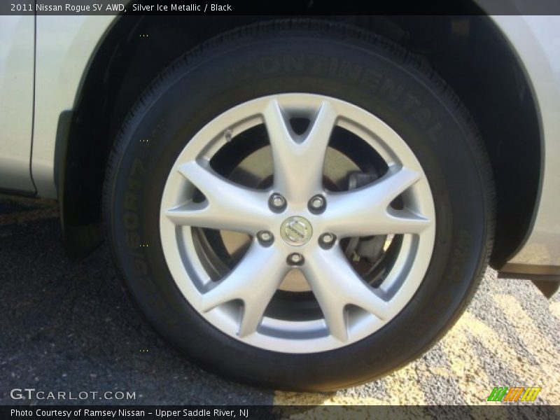 Silver Ice Metallic / Black 2011 Nissan Rogue SV AWD