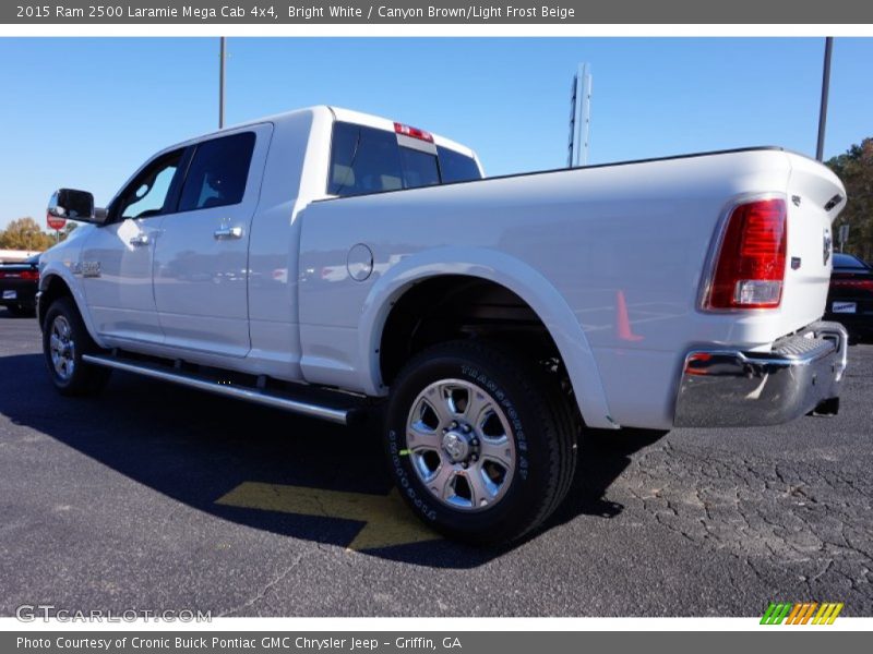 Bright White / Canyon Brown/Light Frost Beige 2015 Ram 2500 Laramie Mega Cab 4x4