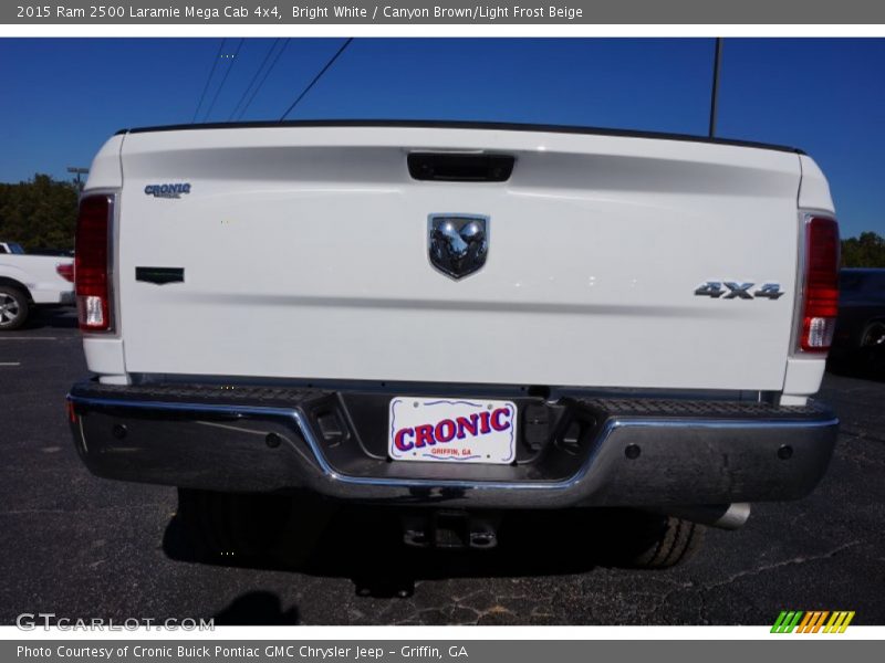 Bright White / Canyon Brown/Light Frost Beige 2015 Ram 2500 Laramie Mega Cab 4x4