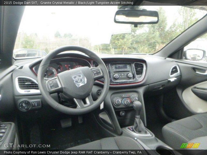 Granite Crystal Metallic / Black/Light Tungsten Accent Stitching 2015 Dodge Dart SXT