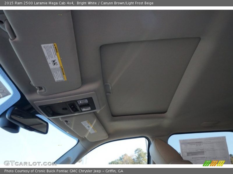 Bright White / Canyon Brown/Light Frost Beige 2015 Ram 2500 Laramie Mega Cab 4x4