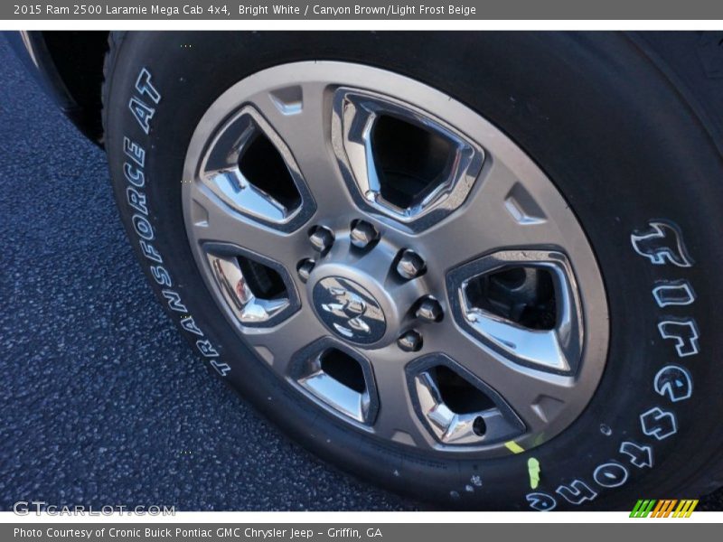 Bright White / Canyon Brown/Light Frost Beige 2015 Ram 2500 Laramie Mega Cab 4x4