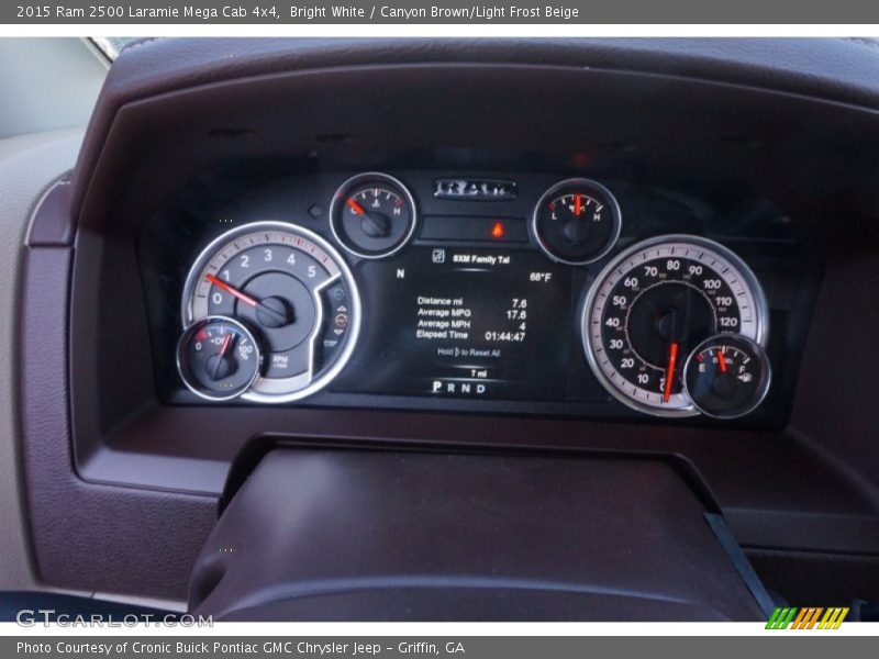 Bright White / Canyon Brown/Light Frost Beige 2015 Ram 2500 Laramie Mega Cab 4x4