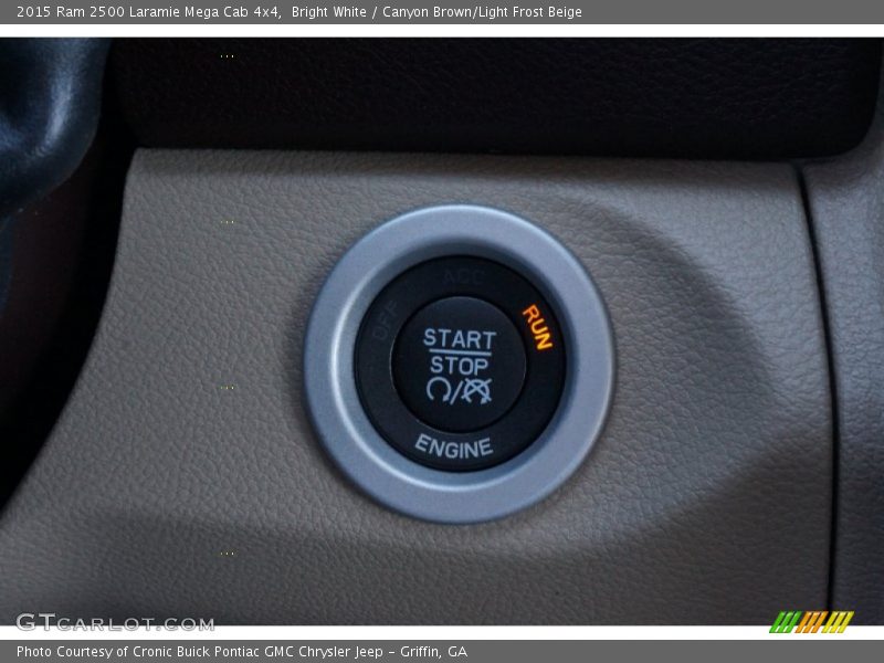 Bright White / Canyon Brown/Light Frost Beige 2015 Ram 2500 Laramie Mega Cab 4x4