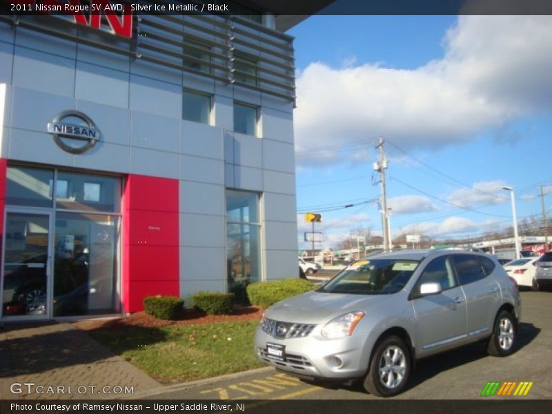 Silver Ice Metallic / Black 2011 Nissan Rogue SV AWD