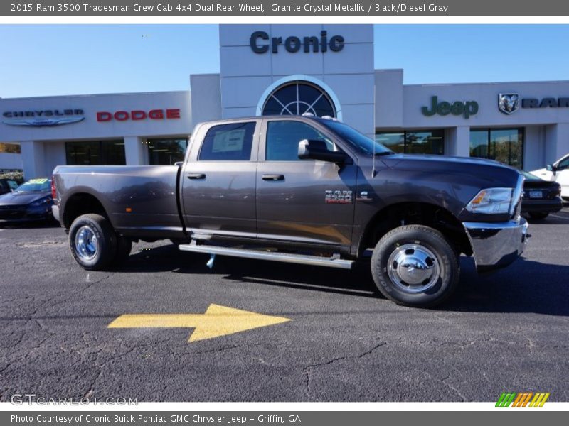 Granite Crystal Metallic / Black/Diesel Gray 2015 Ram 3500 Tradesman Crew Cab 4x4 Dual Rear Wheel