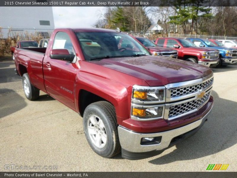 Deep Ruby Metallic / Jet Black 2015 Chevrolet Silverado 1500 LT Regular Cab 4x4