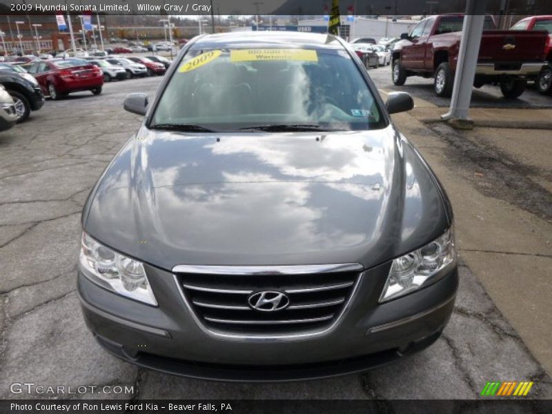 Willow Gray / Gray 2009 Hyundai Sonata Limited