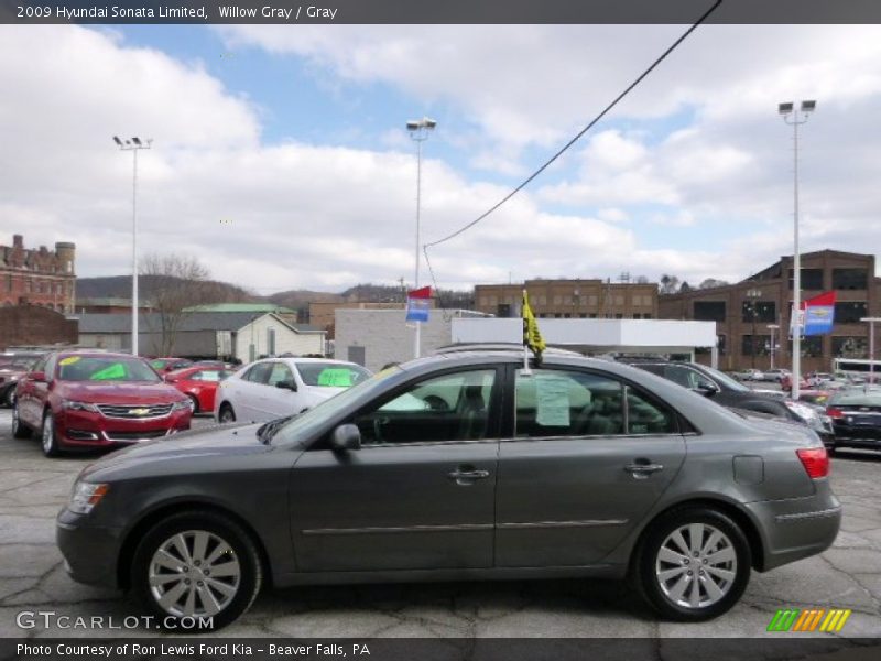 Willow Gray / Gray 2009 Hyundai Sonata Limited