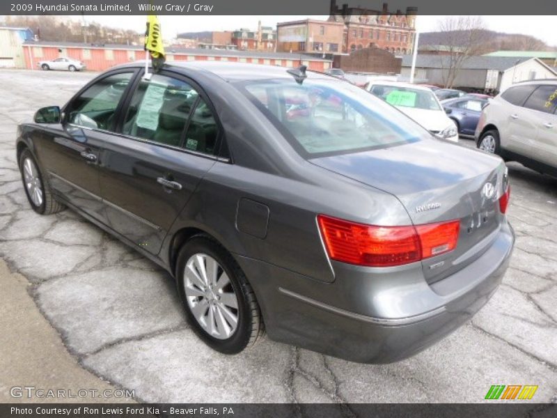 Willow Gray / Gray 2009 Hyundai Sonata Limited