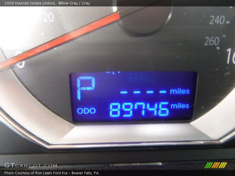 Willow Gray / Gray 2009 Hyundai Sonata Limited