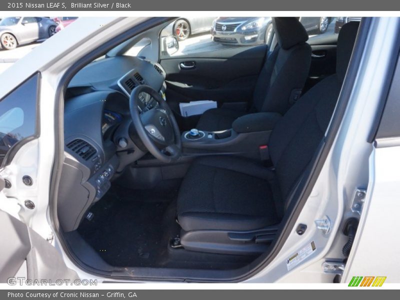 Brilliant Silver / Black 2015 Nissan LEAF S