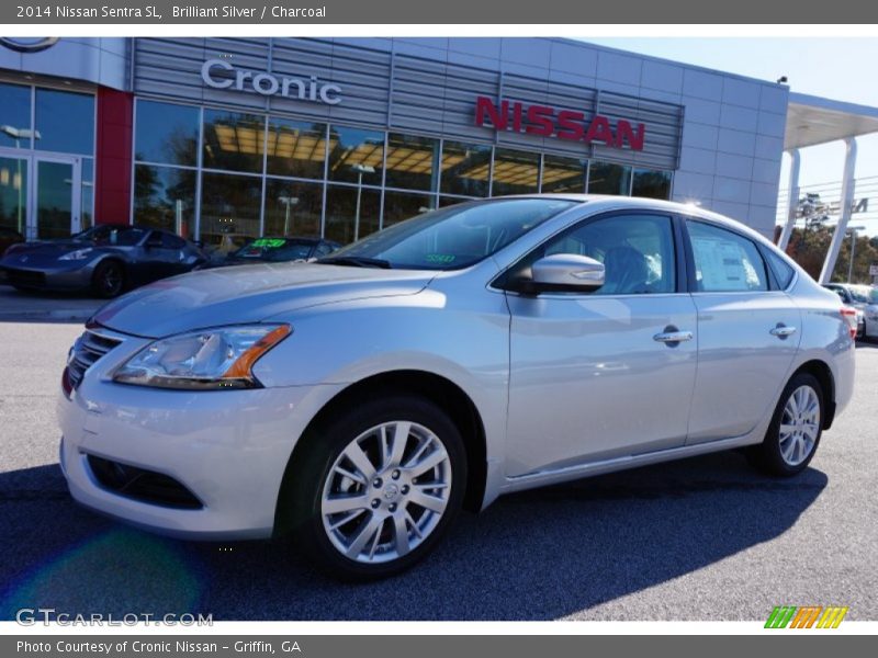 Brilliant Silver / Charcoal 2014 Nissan Sentra SL
