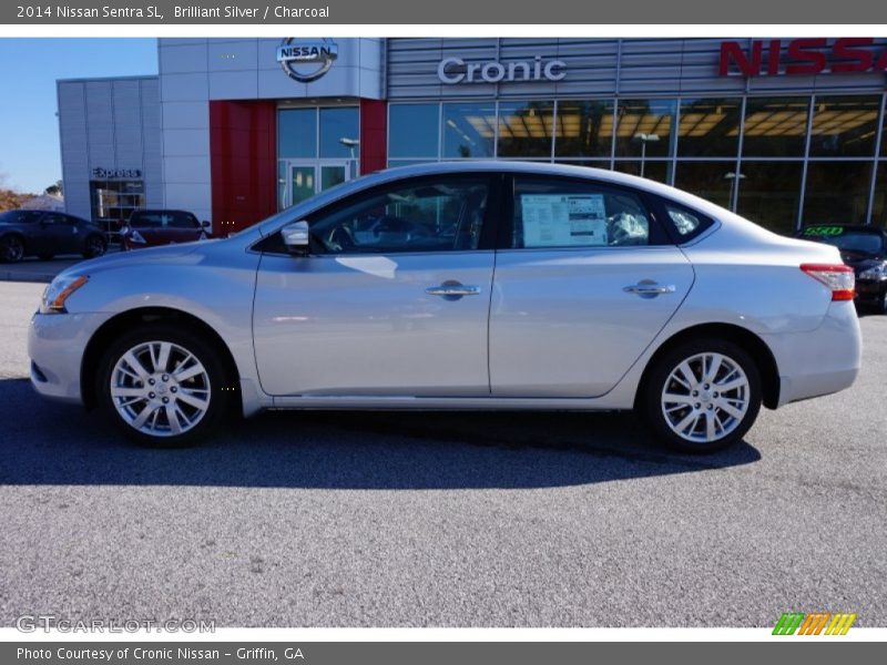 Brilliant Silver / Charcoal 2014 Nissan Sentra SL