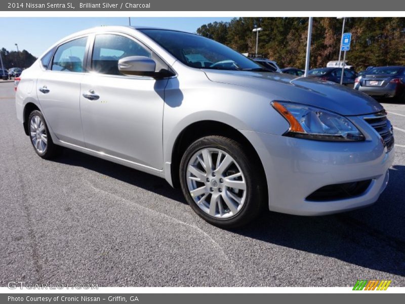 Brilliant Silver / Charcoal 2014 Nissan Sentra SL