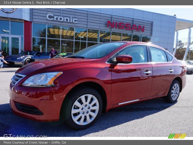 Red Brick / Charcoal 2014 Nissan Sentra S