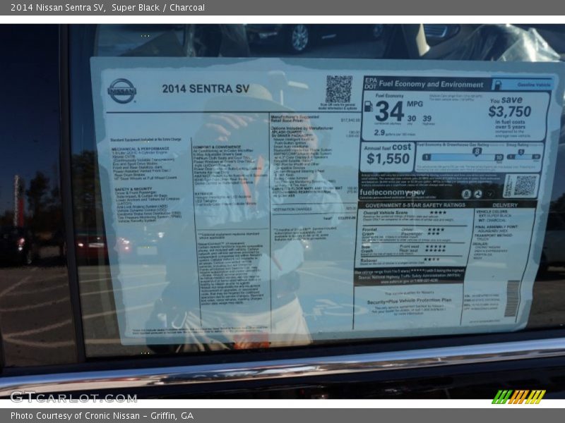 Super Black / Charcoal 2014 Nissan Sentra SV
