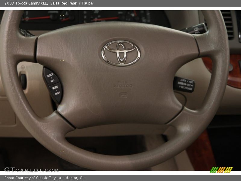 Salsa Red Pearl / Taupe 2003 Toyota Camry XLE