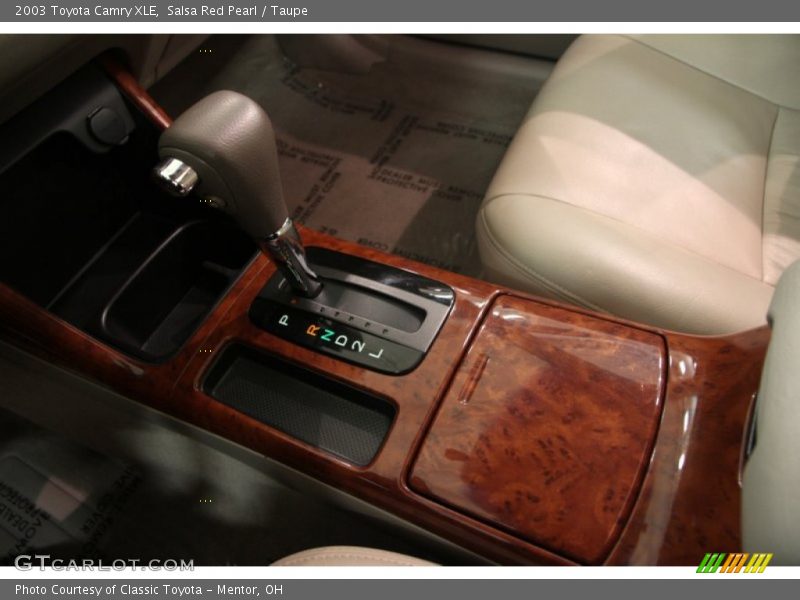 Salsa Red Pearl / Taupe 2003 Toyota Camry XLE