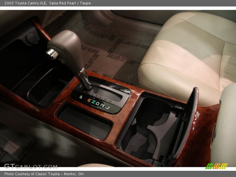 Salsa Red Pearl / Taupe 2003 Toyota Camry XLE
