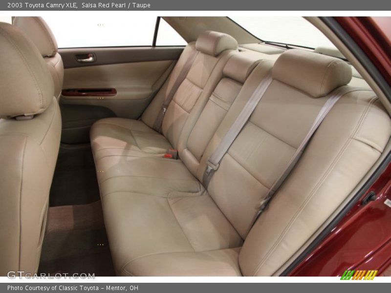 Salsa Red Pearl / Taupe 2003 Toyota Camry XLE