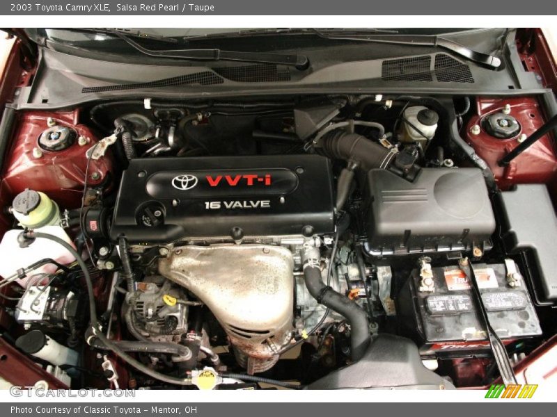 Salsa Red Pearl / Taupe 2003 Toyota Camry XLE