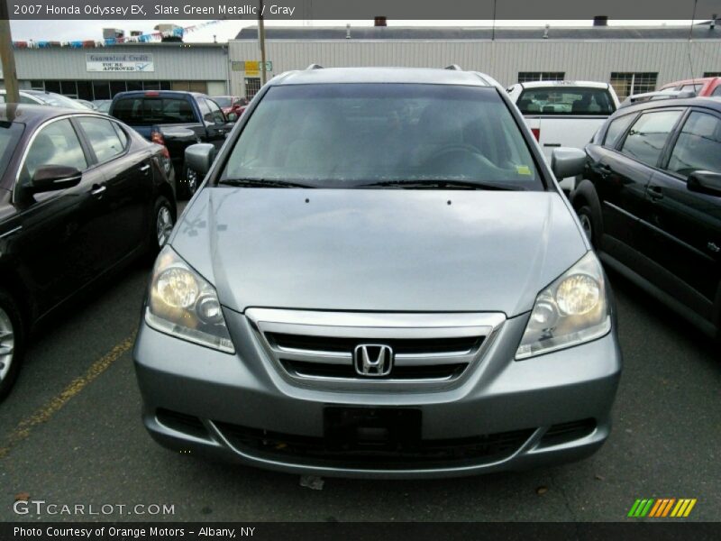 Slate Green Metallic / Gray 2007 Honda Odyssey EX