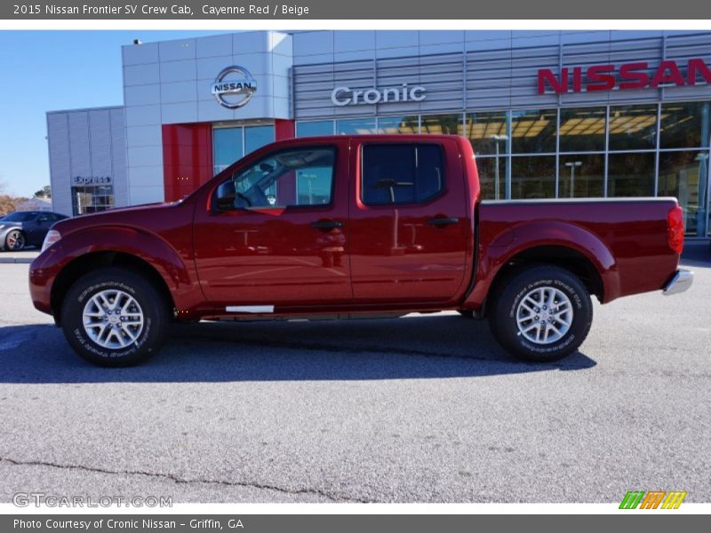 Cayenne Red / Beige 2015 Nissan Frontier SV Crew Cab