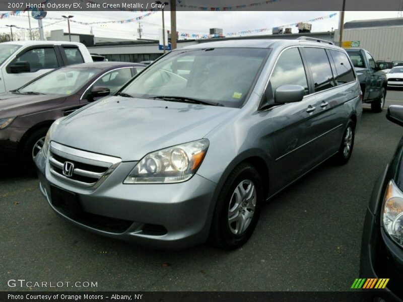 Slate Green Metallic / Gray 2007 Honda Odyssey EX