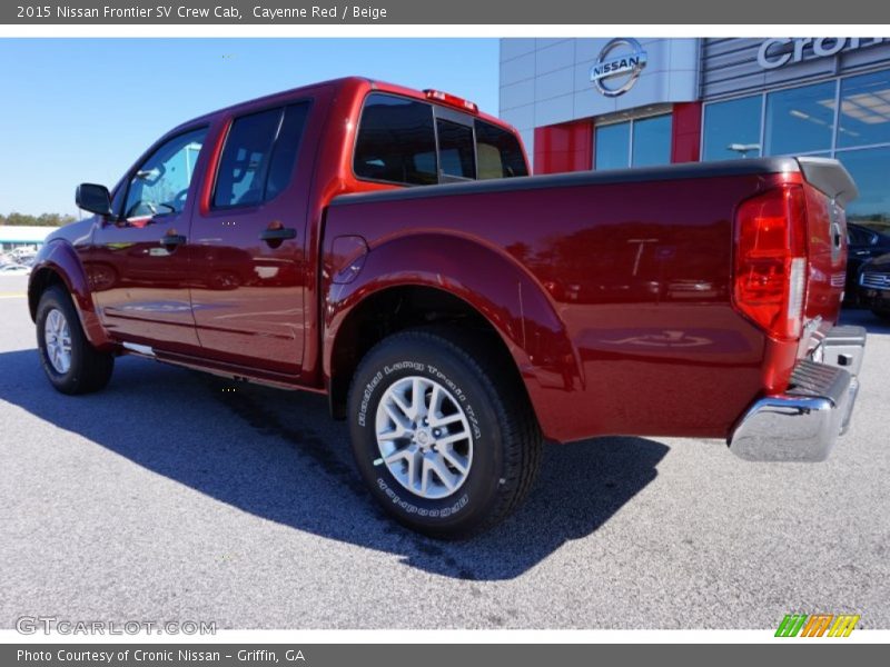 Cayenne Red / Beige 2015 Nissan Frontier SV Crew Cab