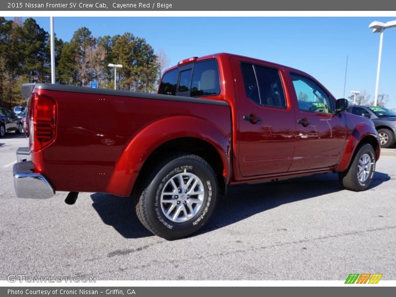 Cayenne Red / Beige 2015 Nissan Frontier SV Crew Cab