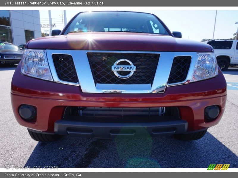 Cayenne Red / Beige 2015 Nissan Frontier SV Crew Cab