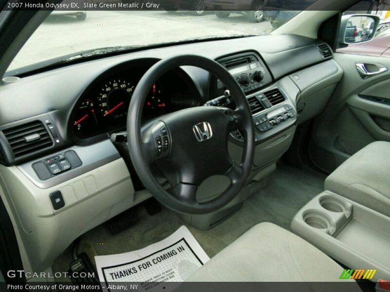 Slate Green Metallic / Gray 2007 Honda Odyssey EX