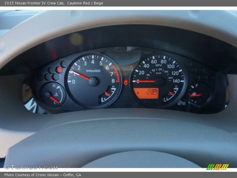 Cayenne Red / Beige 2015 Nissan Frontier SV Crew Cab