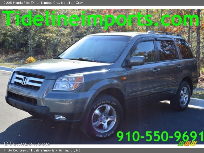 Nimbus Gray Metallic / Gray 2008 Honda Pilot EX-L
