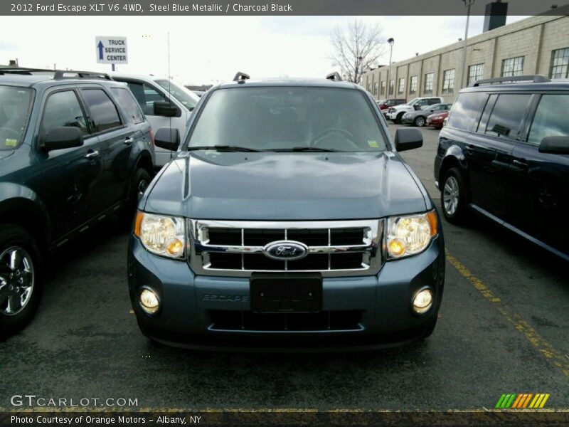 Steel Blue Metallic / Charcoal Black 2012 Ford Escape XLT V6 4WD
