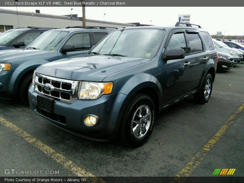 Steel Blue Metallic / Charcoal Black 2012 Ford Escape XLT V6 4WD