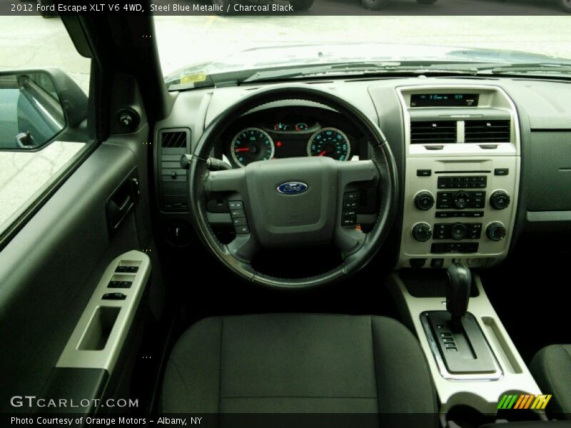 Steel Blue Metallic / Charcoal Black 2012 Ford Escape XLT V6 4WD