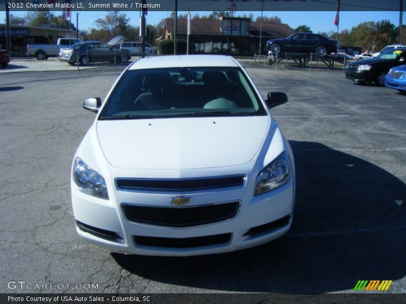 Summit White / Titanium 2012 Chevrolet Malibu LS
