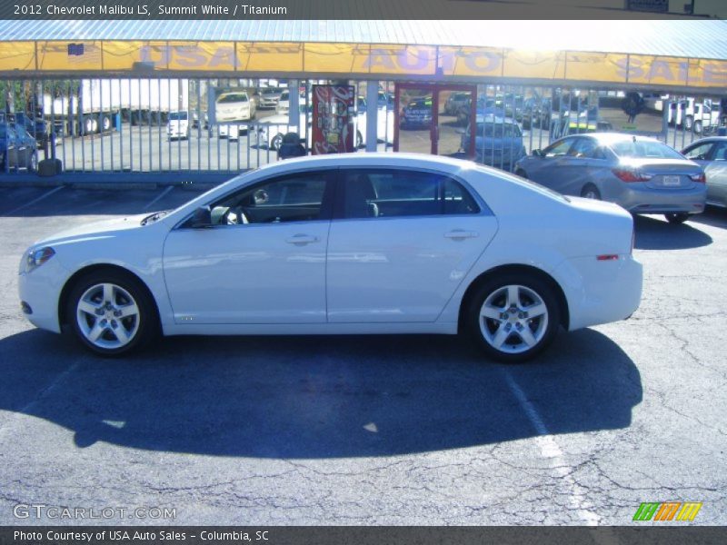 Summit White / Titanium 2012 Chevrolet Malibu LS