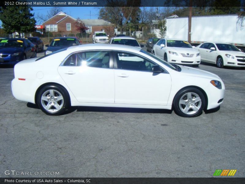 Summit White / Titanium 2012 Chevrolet Malibu LS