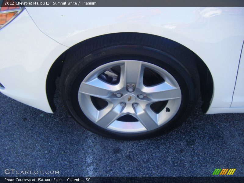 Summit White / Titanium 2012 Chevrolet Malibu LS