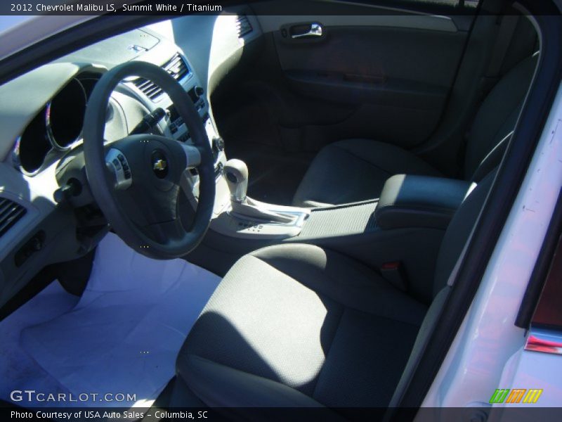 Summit White / Titanium 2012 Chevrolet Malibu LS