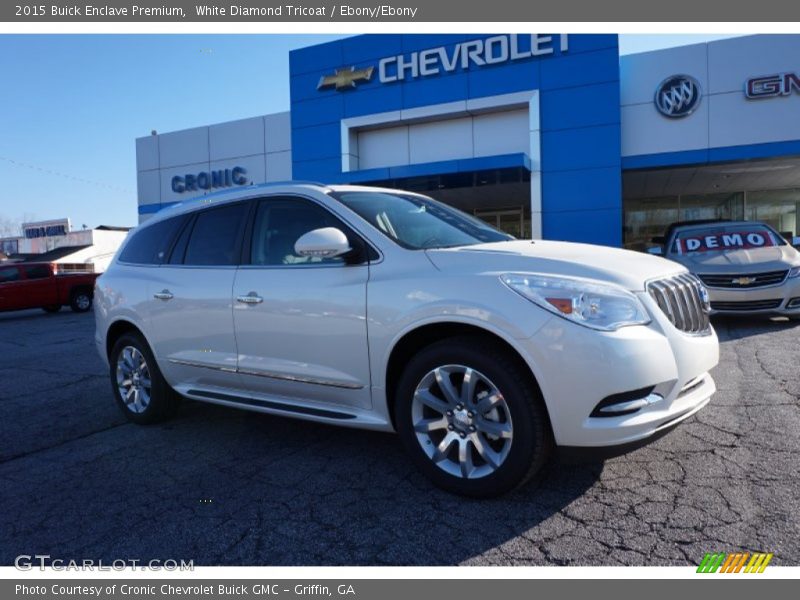 White Diamond Tricoat / Ebony/Ebony 2015 Buick Enclave Premium