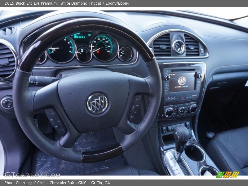White Diamond Tricoat / Ebony/Ebony 2015 Buick Enclave Premium