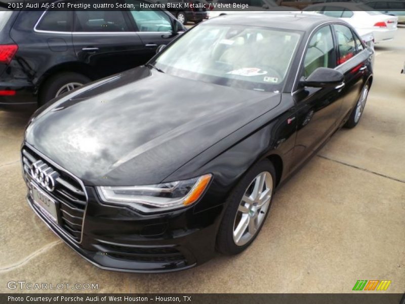 Havanna Black Metallic / Velvet Beige 2015 Audi A6 3.0T Prestige quattro Sedan