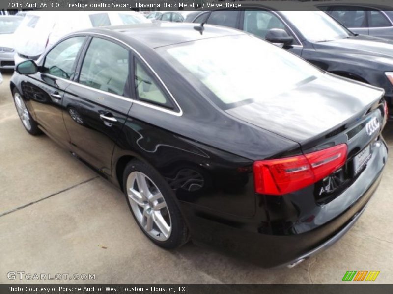 Havanna Black Metallic / Velvet Beige 2015 Audi A6 3.0T Prestige quattro Sedan