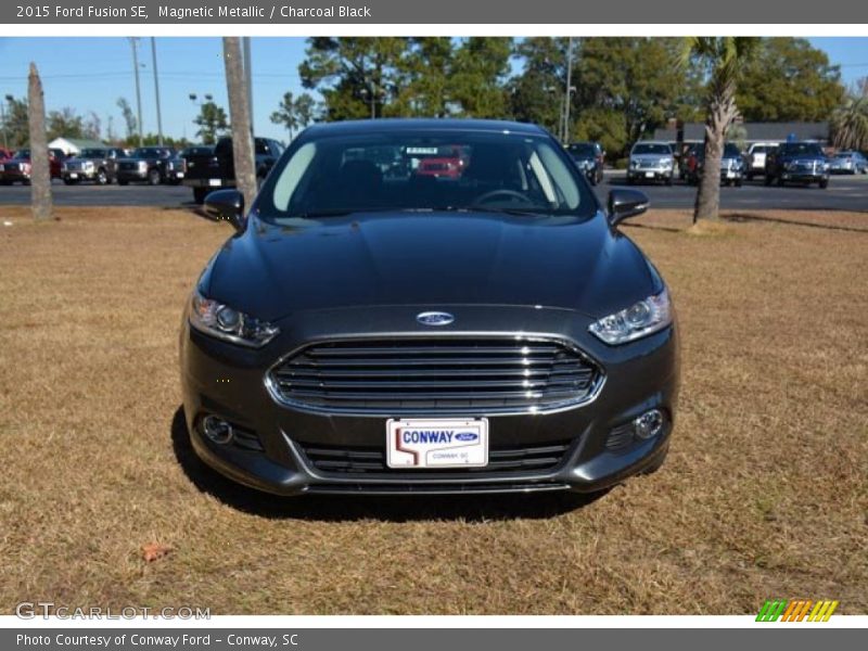 Magnetic Metallic / Charcoal Black 2015 Ford Fusion SE